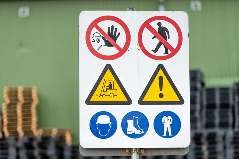 An image of quick reference safety signage.